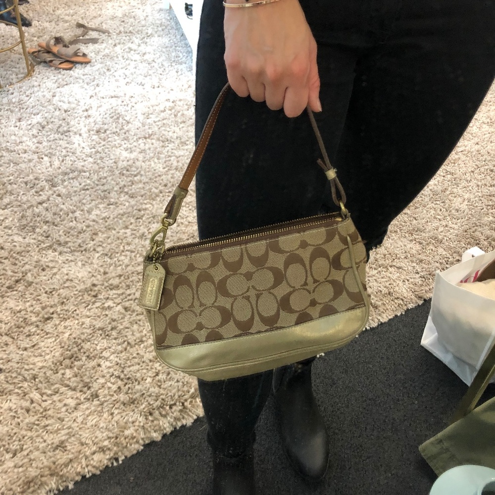 Coach Gold Monogram Small Purse